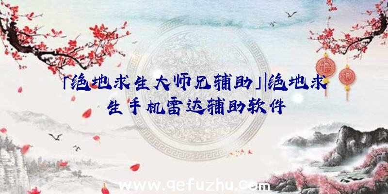 「绝地求生大师兄辅助」|绝地求生手机雷达辅助软件